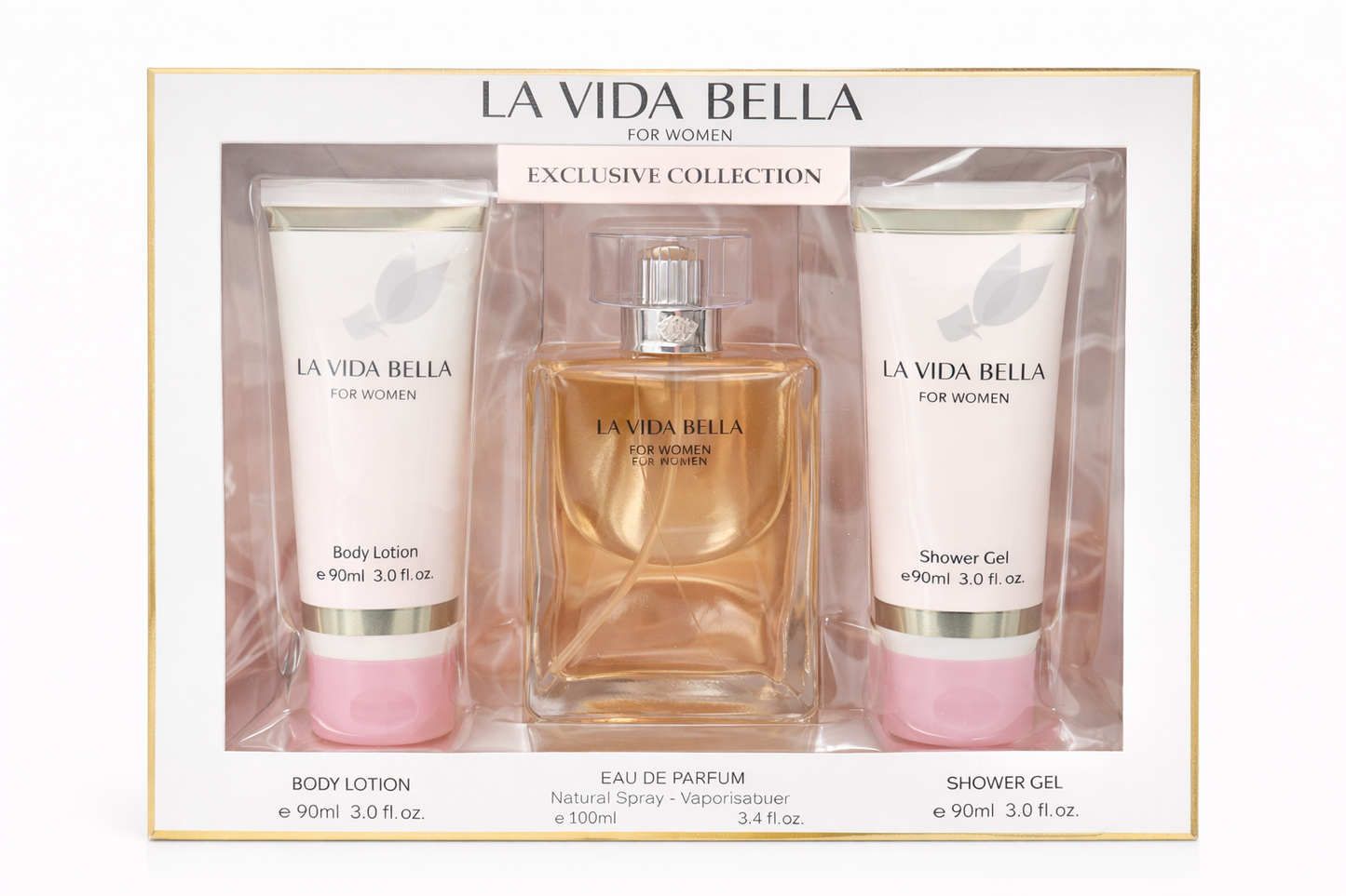 La Vida Bella Perfume Gift Set, Women’s Fragrance with Lotion and Shower Gel