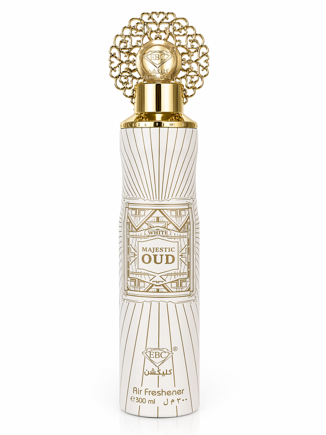 White Majestic Oud Air Freshener by EBC Collection – 300ml | Luxury Soft Oud Home & Car Fragrance Spray