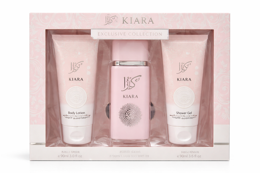 Kiara Fragrance Gift Set, Perfume with Lotion and Shower Gel