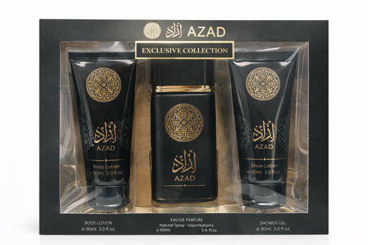 AZAD Men’s Perfume Gift Set, Luxury Fragrance with Lotion and Shower Gel