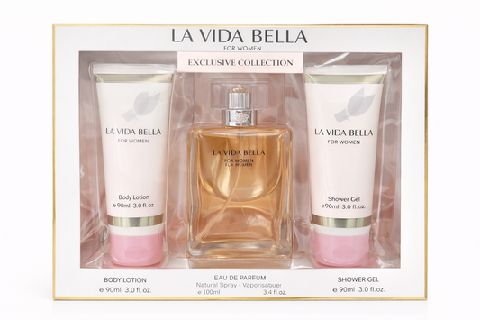 La Vida Bella Perfume Gift Set, Women’s Fragrance with Lotion and Shower Gel