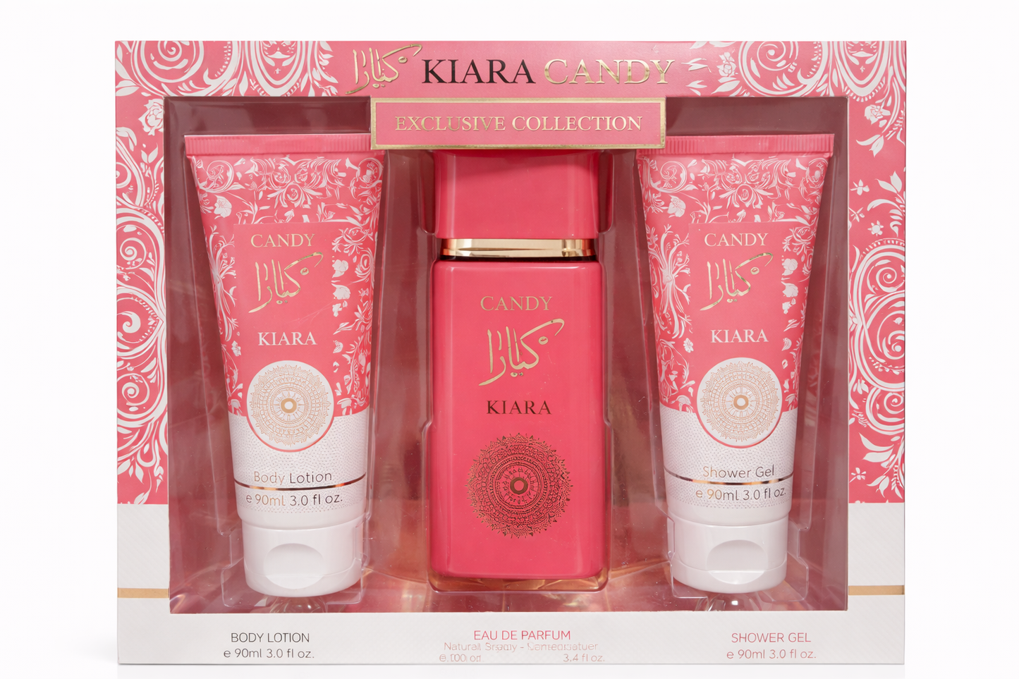 Kiara Candy Perfume Gift Set, Sweet Fragrance Box, Lotion and Shower Gel