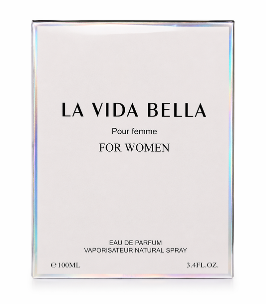 LA VIDA BELLA Eau de Parfum for Women – 100ml (3.4 fl oz) | Elegant Long-Lasting Feminine Fragrance