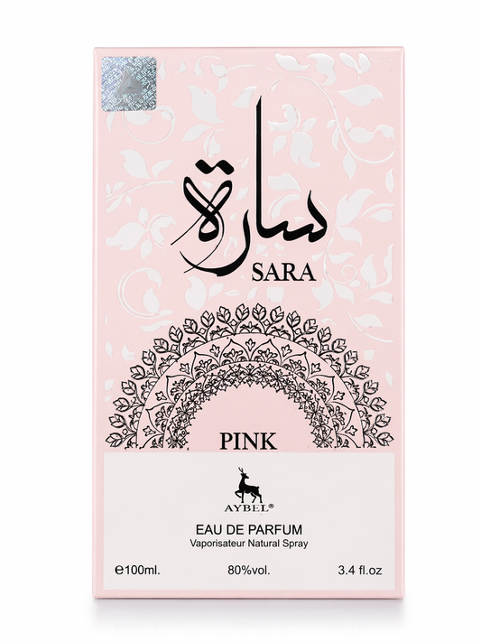 SARA Pink Eau de Parfum by AYBEL – 100ml (3.4 fl oz) | Elegant Floral Feminine Fragrance