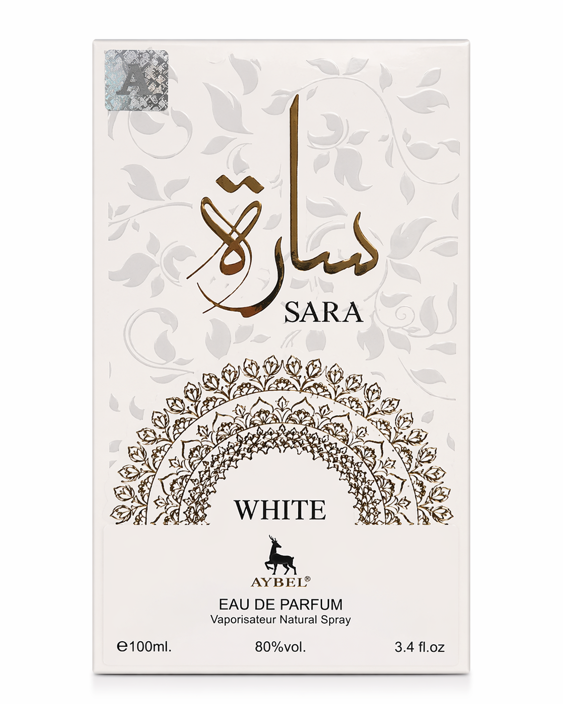 SARA White Eau de Parfum by AYBEL – 100ml (3.4 fl oz) | Elegant Clean & Floral Women’s Fragrance