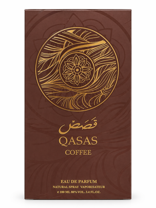 Qasas Coffee Eau de Parfum – 100ml (3.4 fl oz) | Warm & Rich Coffee-Inspired Fragrance